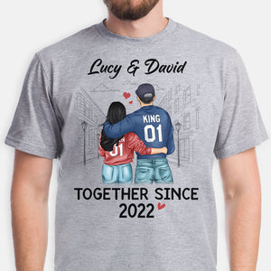 Together Since Queen King Couple, Personalized Unisex Shirt, Anniversary Gifts For Couple