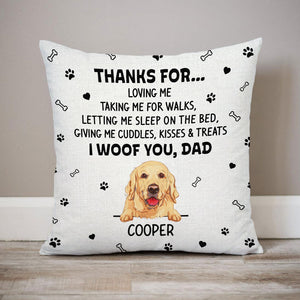 Giving Me Cuddles, Personalized Pillow, Custom Gift For Dog Lovers, Mother's Day Gifts