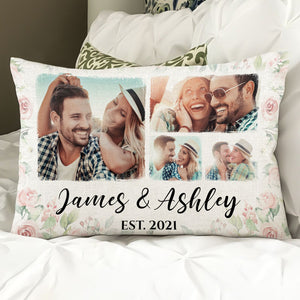 Couple Photo Collage Pillow, Personalized Pillows, Custom Gift For Couples (Insert Included)