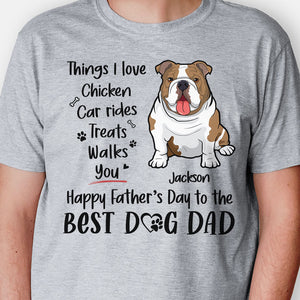 I Love Chicken Car Rides Walks Treats, Personalized Shirt, Custom Gifts For Dog Lovers