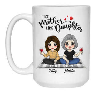 Like Mother Like Daughter Oh Crap Chibi, Personalized Coffee Mug, Mother's Day Gifts