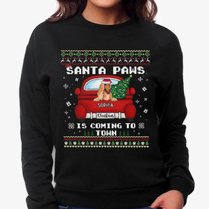 Santa Paws, Personalized Custom Sweaters, T shirts, Christmas Gifts for Dog Lovers