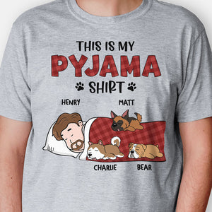 This Is My Pyjama Shirt Red Plaid Pattern, Personalized Shirt, Custom Gifts For Dog Lovers