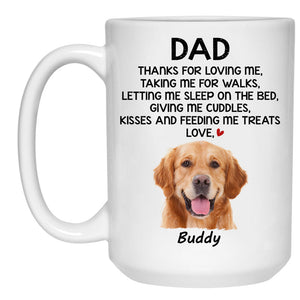 Thanks For Loving Me, Personalized Accent Mug, Custom Gift For Dog Lovers, Mother's Day Gifts, Custom Photo