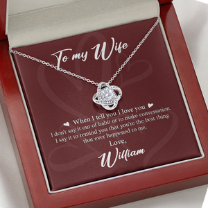 When I Tell You I Love You, Personalized Luxury Necklace, Message Card Jewelry, Gifts For Her