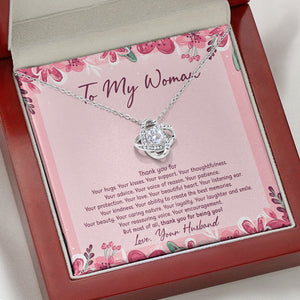 Thank You For, Personalized Luxury Necklace, Message Card Jewelry, Gifts For Her