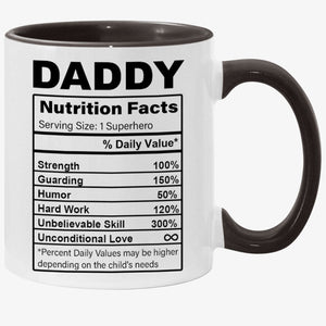 Dad Nutrition Facts, Personalized Funny Mug, Gift For Dad, Custom Photo