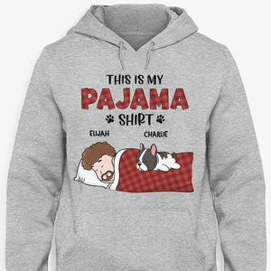 This Is My Pajama Shirt Red Plaid Pattern, Personalized Shirt, Custom Gifts For Dog Lovers