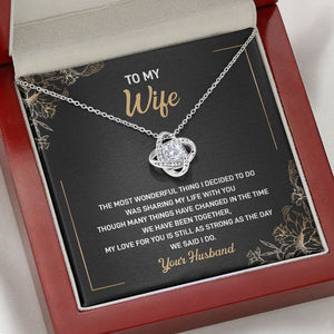 Sharing My Life, Personalized Luxury Necklace, Message Card Jewelry, Gift For Her