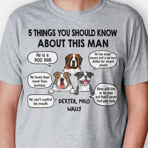 Five Things About Dog Dad, Personalized Father's Day Shirt, Custom Gifts For Dog Dad