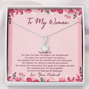 Thank You For, Personalized Luxury Necklace, Message Card Jewelry, Gifts For Her