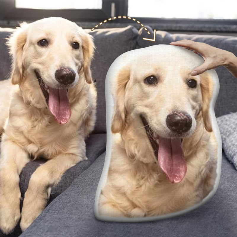 Custom Pet Photo Pillow,  Personalized 3D Photo Face Pillow, Personalized Pillow, Gift For Pet Lovers