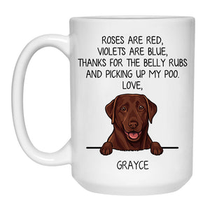 Roses are Red, Funny Labrador Retriever Personalized Coffee Mug, Custom Gifts for Dog Lovers