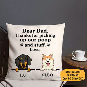 Poop and Stuff, Personalized Pillows, Custom Gift for Dog Lovers