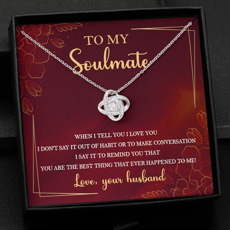 I Tell You I Love You, Personalized Luxury Necklace, Message Card Jewelry, Gift For Her