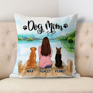 Dog Mom Pillow, Personalized Pillows, Custom Gift for Dog Lovers