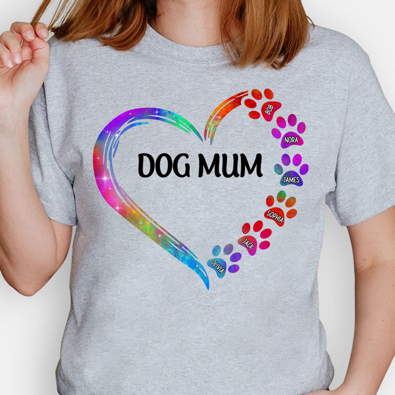 Love Paw Dog Mum, Personalized Shirt, Gift For Dog Lovers, Mother's Day Gifts