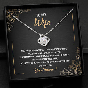 Sharing My Life, Personalized Luxury Necklace, Message Card Jewelry, Gift For Her