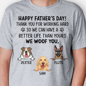 Thank You For Working Hard, Personalized Shirt, Gift For Dog Lovers