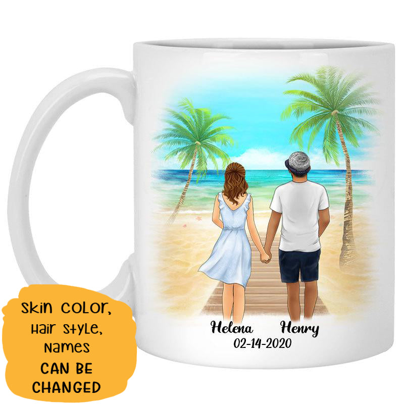 To my husband Always Have Always Will, Palm beach, Customized mug, Anniversary gifts, Personalized love gift for him