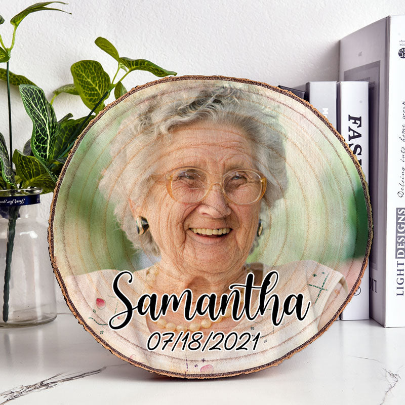 Grandma Photo On Wood, Personalized Photo Wood Slice, Personalized Picture Wood Slice, Custom Photo Gift