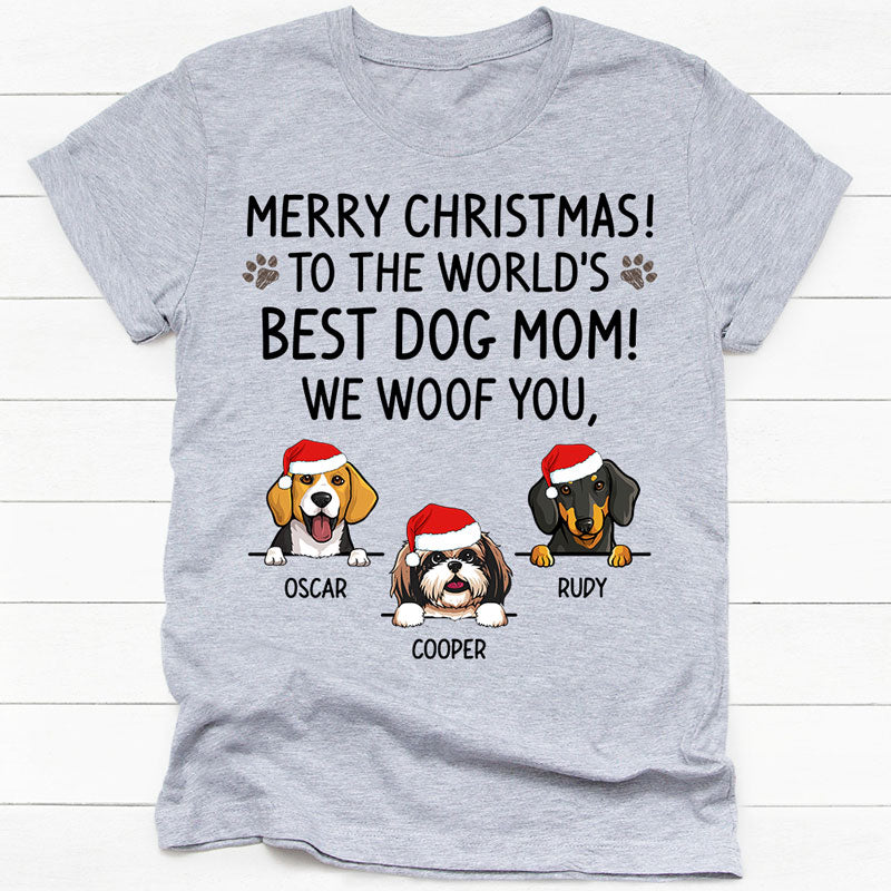 Merry Christmas We Woof You, Personalized Shirt, Custom Gifts For Dog Lovers