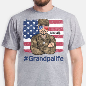 Dad Life or Grandpa Life Old Man, July 4th, Personalized Shirt, Father Gifts