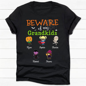 Beware Of My Grandkid, Halloween, Custom Shirt, Sweater, Hoodie, Personalized Family Gift