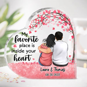 My Favorite Place, Personalized Keepsake, Heart Shape Plaque, Anniversary Gifts