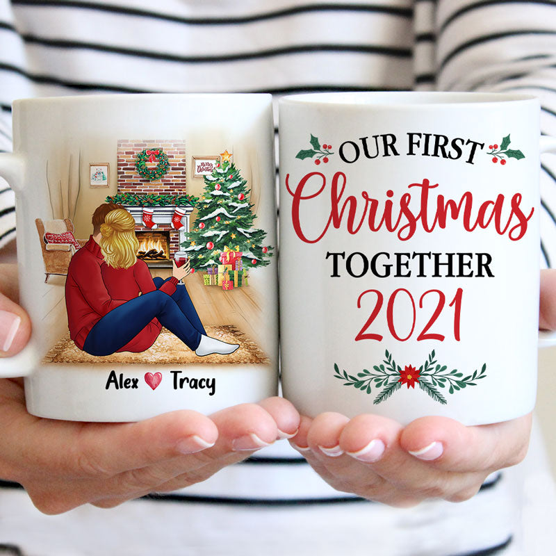 Our First Christmas Together, Personalized Mug, Christmas Gift For Lovers