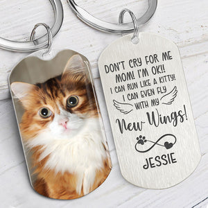 Don't Cry For Me, Personalized Keychain, Pet Memorial Gifts, Gifts For Cat Lovers, Custom Photo