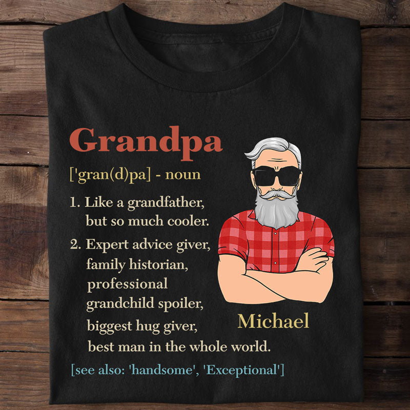 Grandpa Definition, Personalized Father's Day Shirt, Gifts For Dad, Gifts For Grandpa