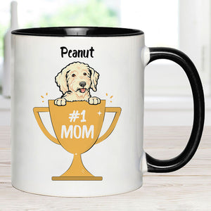 Dog Champion Dad Mom, Personalized Accent Mug, Custom Gifts For Dog Lovers