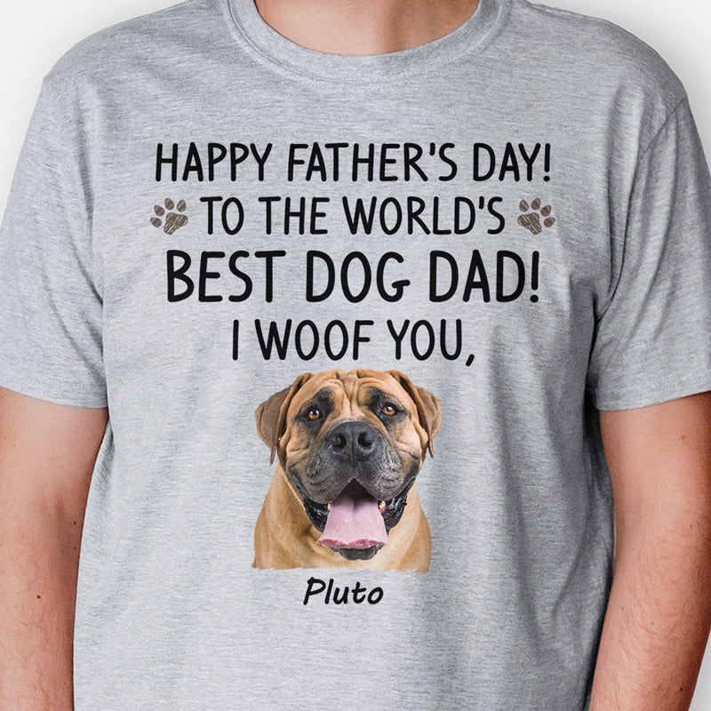 Happy Father's Day Dog Dad, Personalized Shirt, Gift For Dog Lovers, Custom Photo