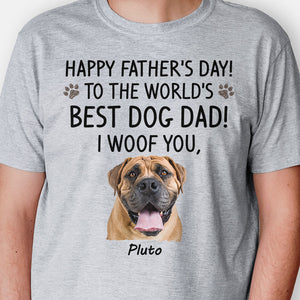 Happy Father's Day Dog Dad, Personalized Shirt, Gift For Dog Lovers, Custom Photo