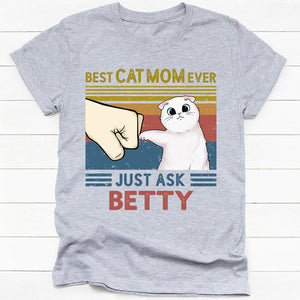 Best Cat Mom Cat Dad Ever, Personalized Shirt, Gifts for Cat Lovers