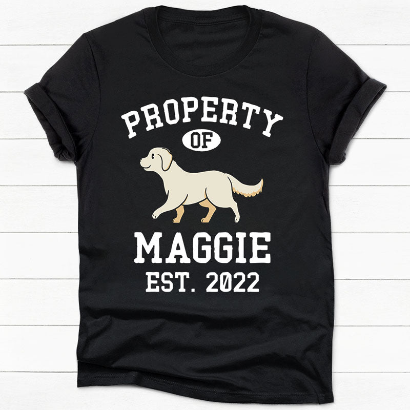 Property Of Labrador Retriever Personalized Shirt, Custom Gifts For Dog Lovers