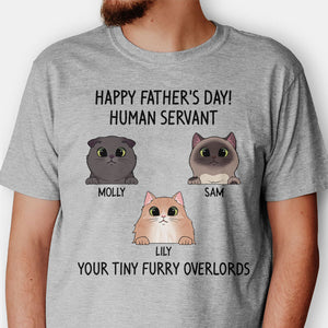 Father's Day Gifts, Human Servant, Custom Shirt, Personalized Gifts for Cat Lovers