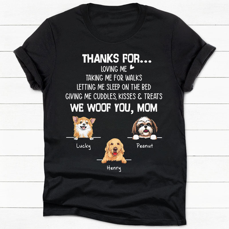 Loving Me Taking Me For Walks I Woof You, Personalized Shirt, Gifts For Dog Lovers