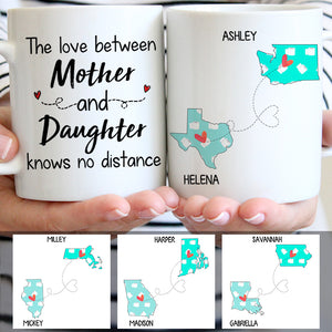 Long Distance Mother Quotes Personalized State Coffee Mug, Custom Mother's Day Gifts