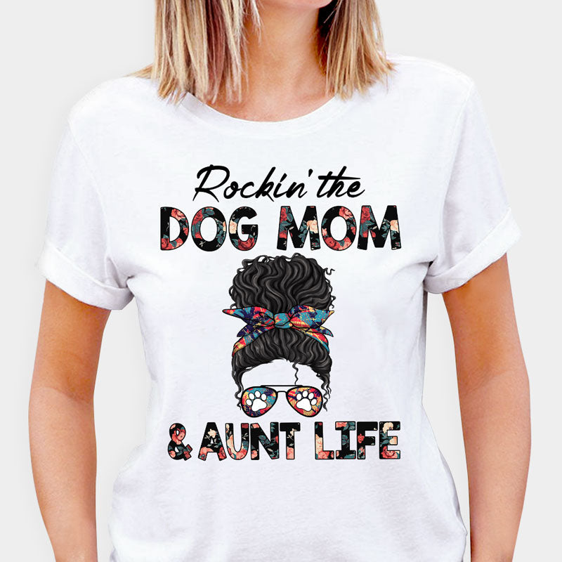 Rockin' The Dog Mom Life, Personalized Shirt, Custom Gifts For Dog Lovers