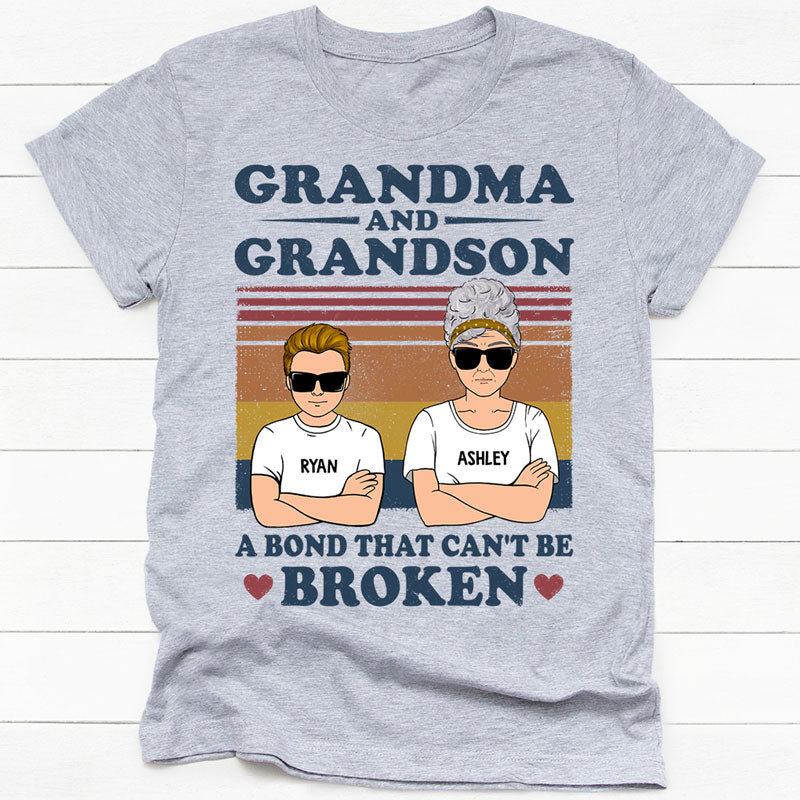 Custom Grandma and Grandson Kid Quote, Personalized Shirt, Gifts for Grandma and Grandson