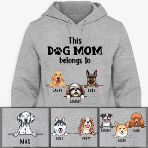 This Dog Mom, Personalized Custom Hoodie, Sweater, T shirts, Christmas Gift for Dog Lovers