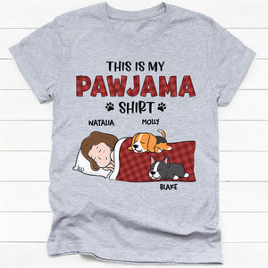 This Is My Pawjama Shirt Red Plaid Pattern, Personalized Shirt, Custom Gifts For Dog Lovers