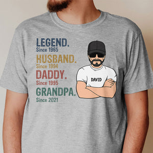 Vintage Legend Husband Daddy Since Years Man, Personalized Father's Day Shirt