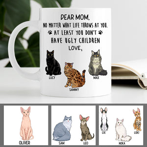 No Matter What Life Throws At You, Personalized Coffee Mug, Custom Gift for Cat Lovers