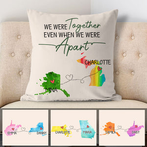 We Were Together, Personalized State Colors Pillow, Custom Christmas Gift