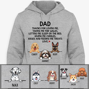 Thanks For Loving Me, Personalized Custom Hoodie, Sweatshirt, Christmas Gift for Dog Lovers