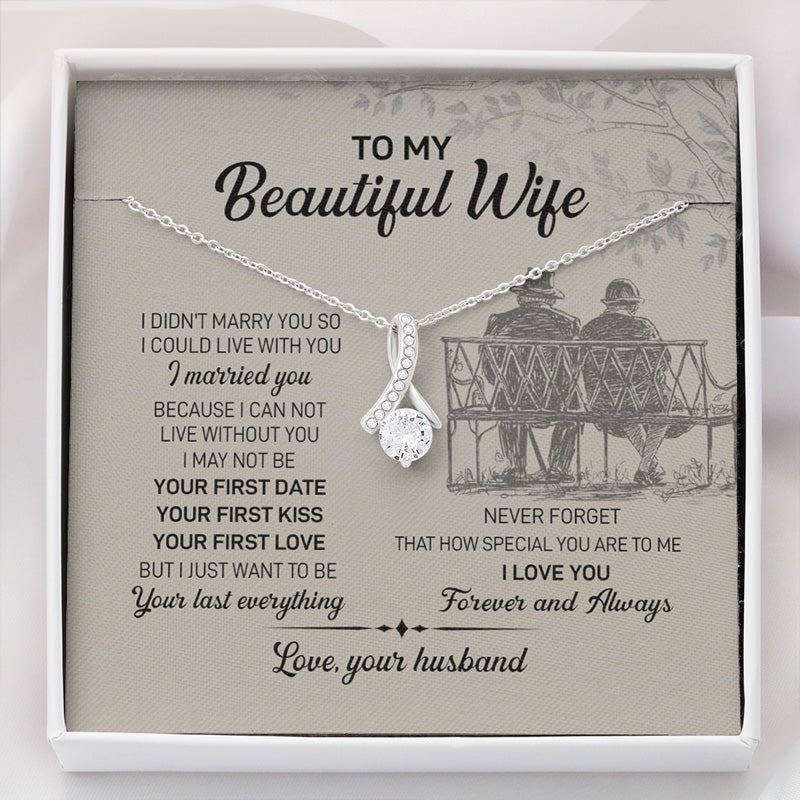 I Married You Because, Personalized Luxury Necklace, Message Card Jewelry, Gifts For Her