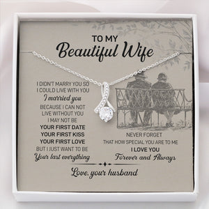 I Married You Because, Personalized Luxury Necklace, Message Card Jewelry, Gifts For Her